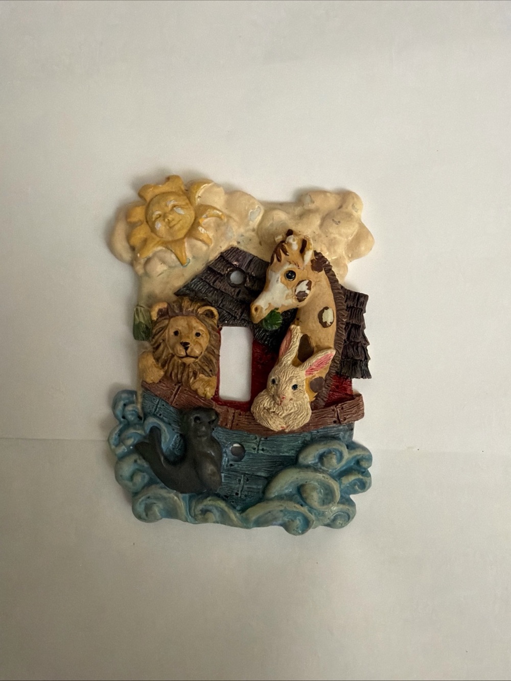 Noah’s ark light switch plate vintage